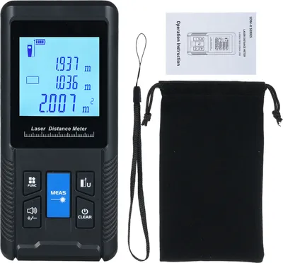 Produktbild von 100m Laser-Entfernungsmesser mit einzelnen kontinuierlichen Volumenbereichs-Pythagoras-Messmodi, Digitalanzeige, IP54