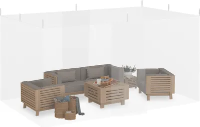 Obrázok produktu pre Relaxdays sieť proti komárom, 250 x 300 x 500 cm, sieť s hustými okami, na vonkajšie aj vnútorné použitie, ochrana proti hmyzu, polyester, biela