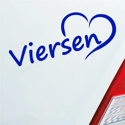 Produktbild von Auto Aufkleber Viersen Herz Stadt City Liebe Love Heimat 18x8 cm Dunkelblau Sticker Heckscheibenaufkleber