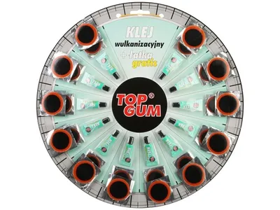 Obrázok produktu pre Wulkanizační lepidlo TOP GUM + 1 záplata, disk 12 ks.
