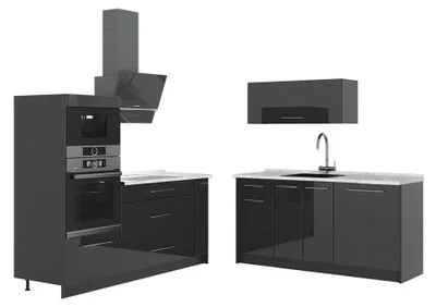 Obrázok produktu pre Kuchyňa Vicco Fame-Line Antracit vysoký lesk/antracitová 340 cm, AP Marble, Model 63659