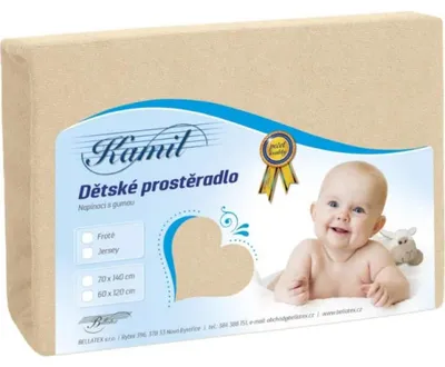 Zdjęcie produktu dla Prześcieradło dziecięce frotte - Beżowe - 70x140