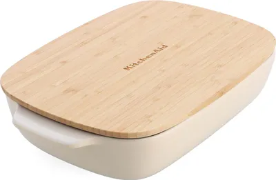 Produktbild von KitchenAid Stoneware Auflaufform mit Deckel Antihaft-Keramik Spülmaschinenfest