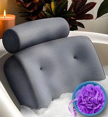 Produktbild von PolkaHome® Luxus Badekissen für Kopf, Nacken und Rücken - Spa-Entspannung