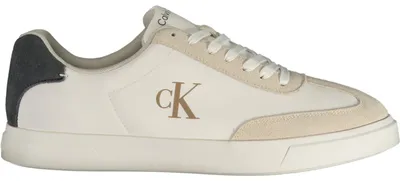 Produktbild von Weiße Herrensneaker mit Logodruck & recyceltem Polyester