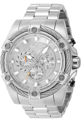 Zdjęcie produktu dla Invicta Bolt 48864 Zegarek Męski - Mechanizm Kwarcowy - Stal Nierdzewna z Srebrnym Tarcza - 52 mm