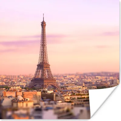 Produktbild von MuchoWow® Poster Paris - Eiffelturm - Himmel 75x75 cm - Wand Dekoration