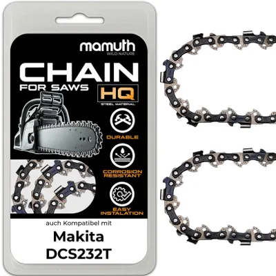 Immagine prodotto di 2x catena per motosega 35cm 1,3mm 3/8" 52 TG per Makita DCS232T