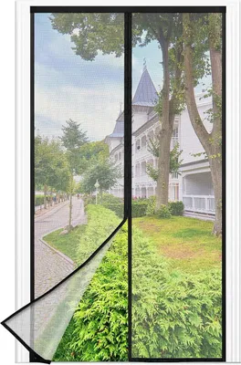 Produktbild von Fliegengitter Balkontür Magnet 90*210cm Stärkere Magneten Schwarz