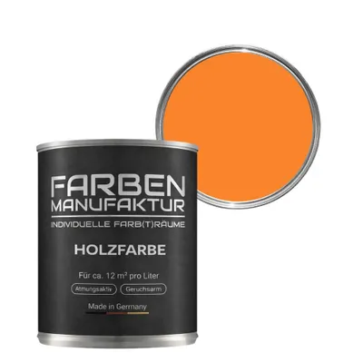 Produktbild von Holzfarbe Wetterschutzfarbe Holzlack Holzschutzlack RAL 2L - ca. RAL 2003 Pastellorange