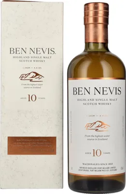 Image de Ben Nevis 10 Years Old Single Highland Malt Scotch Whisky 46% Vol. 0,7l en boîte cadeau