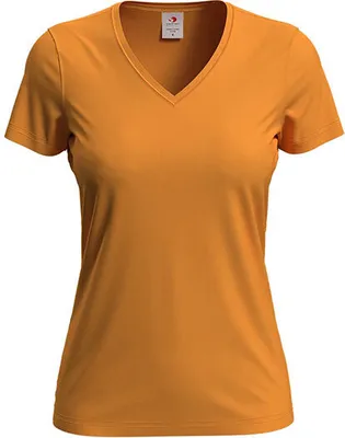 Produktbild von Stedman ST2700 | Classic V-Neck Damen T-Shirt - Farbe: Orange - Größe: L