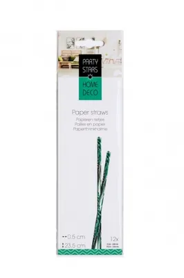Image de pailles impression tropicale 12 pcs