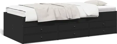 Obrázok produktu pre VidaXL 3280875, Rozkladacia pohovka, Čierna, Drevo, 2030 mm, 930 mm, 455 mm