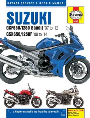 Zdjęcie produktu dla Suzuki GSF650/1250 Bandit & GSX650/1250F (07-14) Haynes Repair Manual