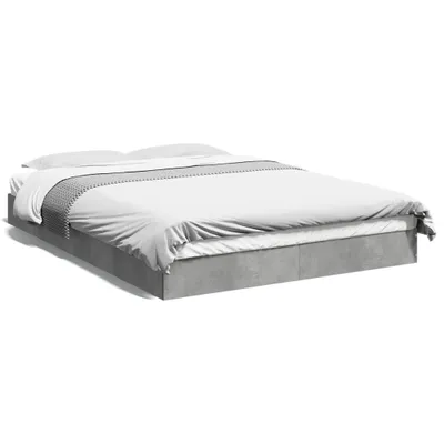 Produktbild von Maison Exclusive - Bettgestell Betongrau 140x200 cm Holzwerkstoff
