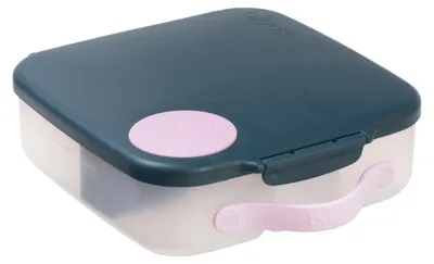 Produktbild von b.box Kinder Brotdose Mehrkammer mit Kühleinsatz Tragegriff Indigo Rose 23,5x21,5x6,5cm