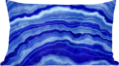 Produktbild von MuchoWow® Zierkissen Sofakissen Wohnzimmer Dekokissen 60x40 cm Achat Stein - Blau - Kopfkissen - Polster mit Foto