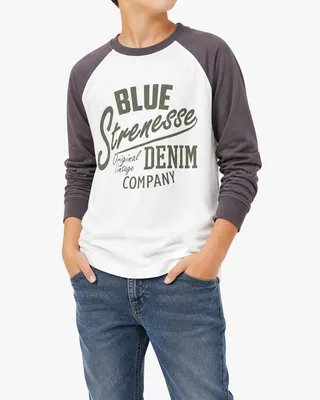 Produktbild von 64106 STRENESSE Langarmshirt Jungen Creme/Braun Gr. 128 – Stylisches Shirt für coole Kids