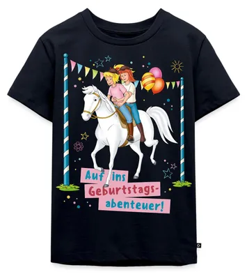 Produktbild von Spreadshirt Bibi & Tina Geburtstagsabenteuer Geburtstag Kinder Premium T-Shirt, 110/116 (4 Jahre), Navy