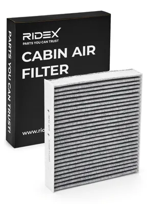 Produktbild von RIDEX 424I0296 Aktivkohle Innenraumfilter Pollenfilter für RENAULT Clio IV Schrägheck (BH) Captur (J5, H5) für DACIA SANDERO II
