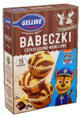 Obrázok produktu pre Gellwe Čokoládové vanilkové koláčiky Zmes na pečenie 238 G