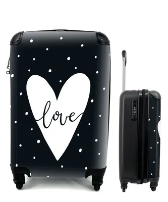 Produktbild von MuchoWow® Koffer Handgepäck Trolley Rollkoffer Kleine Reisekoffer mit 4 Rollen - Zitat - Liebe - Kind - Jungen - Mädchen - Baby - Cabin Size < 55x40x23 cm & 55x40x20 cm - Kinderkoffer - Kabinenkoffer - Boardgepäck - Reise-Box - Reisekoffer - Reisegepäck - Koffer mit Bild - Trolley für Kinder