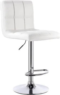 Immagine prodotto di Sgabello da bar – Schienale alto – Ergonomico – Bianco – Altezza seduta 60–82 cm – 1 pezzo