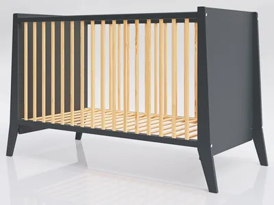 Zdjęcie produktu dla Łóżeczko Cosmo z gryzakami 120x60 kolor antracyt