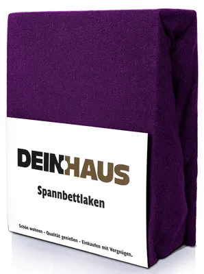 Produktbild von Spannbettlaken Frottee Baumwolle, hautfreundlicher Stoff, Bettlaken mit Gummizug Pflaume 120 x 200 cm