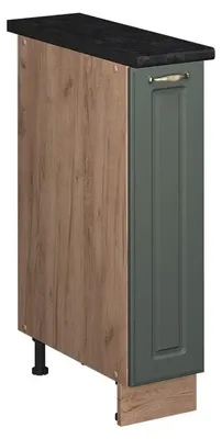 Produktbild von Apothekerschrank Vicco Fame-Line Grün-Gold Landhaus/Goldkraft Eiche 20 cm, AP Anthrazit, Model 62128