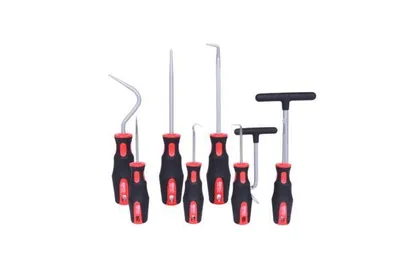 Produktbild von KS Tools 550.1070, Kratzahle, Feine Spitze, Black\Red, 680 g