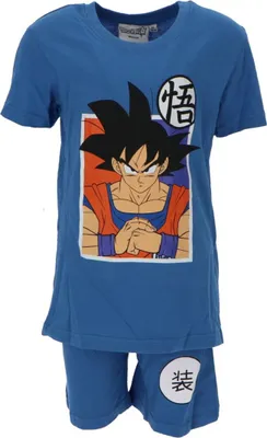 Immagine prodotto di Pigiama Dragon Ball Z Shortama Pigiama in cotone per bambini 6 anni Blu