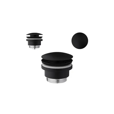Image de Soupape de vidange Pop-Up bouchon noir mat Garniture de vidange