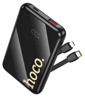 Produktbild von Hoco Powerbank 10000mAh 22,5W Kabel Q37 Schwarz