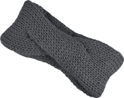 Produktbild von Damen Stirnband Strick Winter Knoten Ohrenschutz Knite Headband Neverless® dunkelgrau unisize