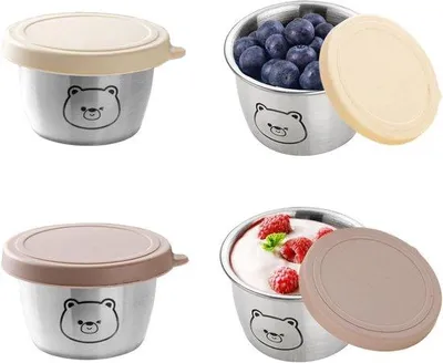 Obrázek produktu pro Mini uzavíratelné dózy – 4 kusy – sada na salát – nádobky na zálivky