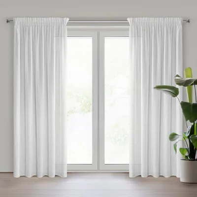 Obrázek produktu pro Eurofirany 453885, Sheer, Bílá, Jednobarevný, Polyester, Hák na zavěšení, 110 g/m²