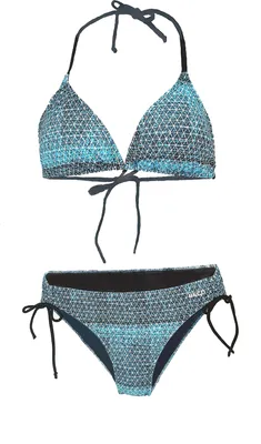 Produktbild von BECO the world of aquasports Bikinii BEactive Side Tie Triangle Bikini aus chlorresistentem Material türkis-schwarz 36 C