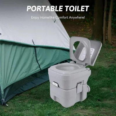 Productafbeelding van Famanu draagbare chemische toilet - 20 liter - grijs