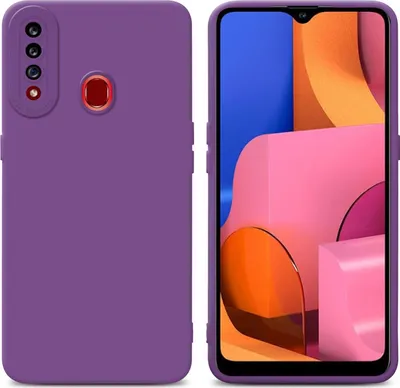 Produktbild von Cadorabo Hülle für Samsung Galaxy A20s Schutz Hülle in Lila TPU Silikon Etui Case Handyhülle