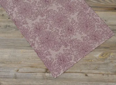 Produktbild von Tischläufer CLEO Blumen Paisley lila, Leinen & Baumwolle, in 47x100 cm