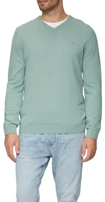 Produktbild von s.Oliver 2143174.79W0.XXL, Pullover, Männlich, Olive, XXL, Leger, Regular fit
