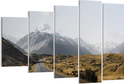 Produktbild von Bild auf Leinwand - Leinwandbild - 5 Teile - Weg Berg Gipfel - 150x100cm - Wand Bild - Wanddeko - Wandbilder - Leinwanddruck - Bilder - Wanddekoration - Leinwand bilder - Wandbild - EG150x100-4833