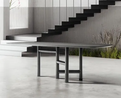 Obrázek produktu pro Kuchyňský stůl Jídelní stůl Rozkládací design dřevěný šedý stůl