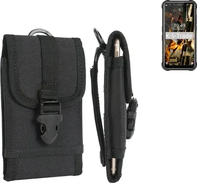 Produktbild von K-S-Trade Holster Handy Hülle kompatibel mit Oukitel WP9 Holster Handytasche Gürtel Tasche Schutz Hülle Robust Outdoor schwarz