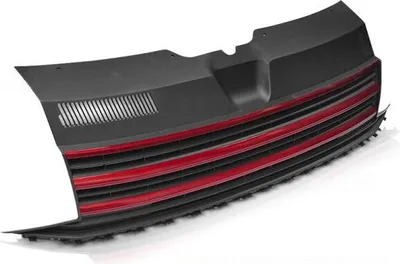 Productafbeelding van Sportgrill / radiatorgrill, geschikt voor VW T6, modeljaren 2015-2019, zwart/rood