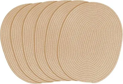 Obrázok produktu pre Bežové obliečky na vankúše, sada 6 ks, tepelne odolné tkaniny, prateľné, protišmykové, do kuchyne, na stôl.