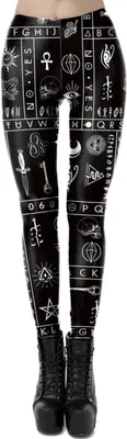 Produktbild von Occult Print Leggings - für Halloween Kostüm Damen Größe: M