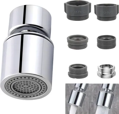 Obrázok produktu pre Perlátor 360° otočný, ABS, 22 x 27 x 45 mm, úspora vody, pre kuchyňu